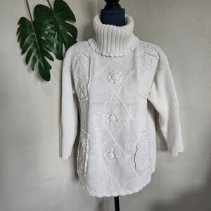 Vintage Shenanigans Crochet Chunky Cotton Sweater